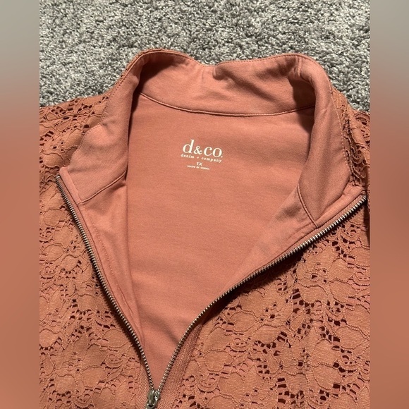 Denim and Company Lace Jacket with Pockets - Picture 4 of 6